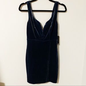 Blue velvet EXPRESS dress